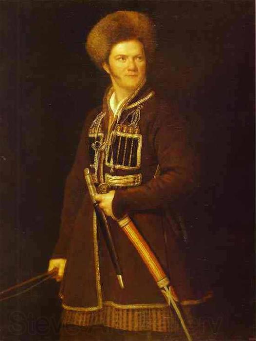 Aleksander Orlowski Self portrait in Cossacks dress France oil painting art